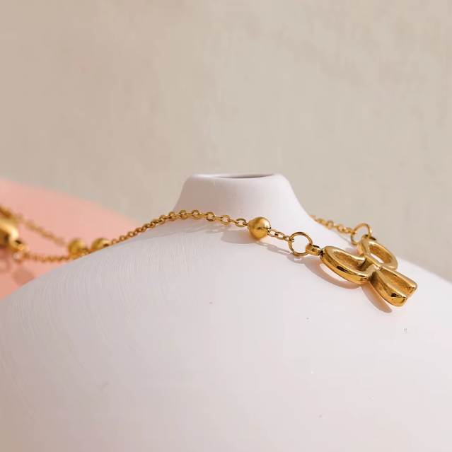 Bracelet Nœud de Papillon Doré