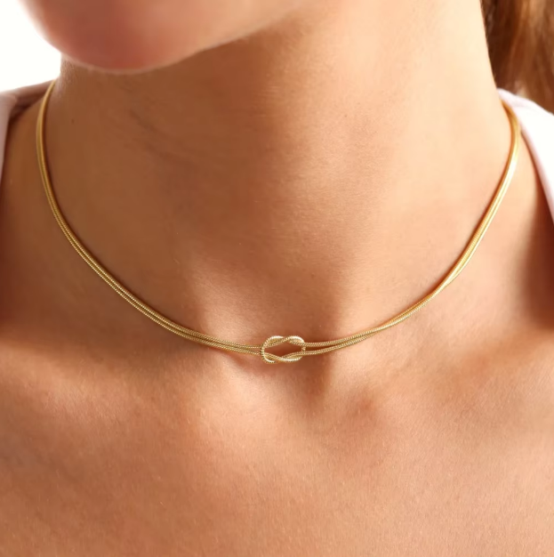Collier Nœud Doré