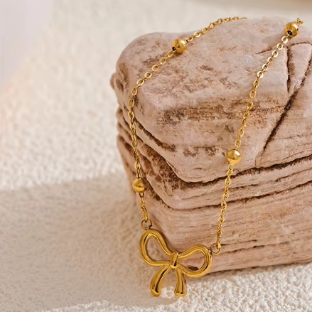 Bracelet Nœud de Papillon Doré